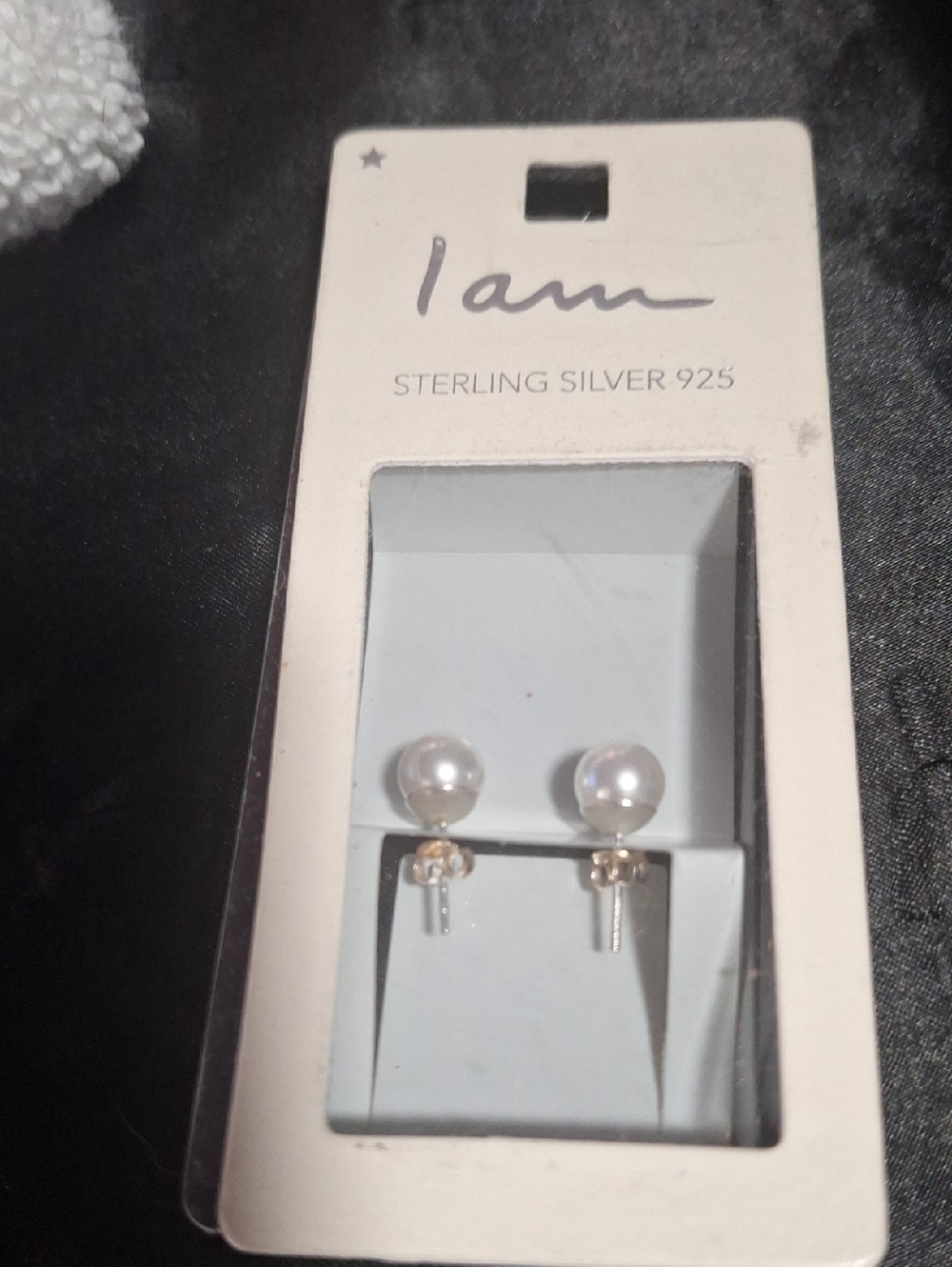 Sterling Silver 925 White Pearl Drop Earrings